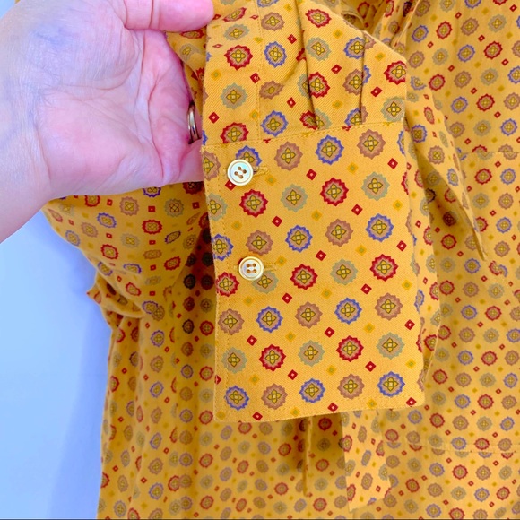 ESCADA Vintage Geometric Blouse with Ties - Sz. 36 - Picture 5 of 13